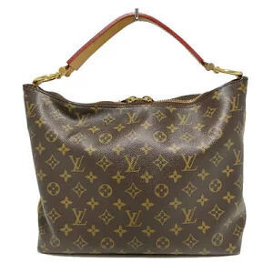 Louis Vuitton Sully Handbag Beige Monogram Brown